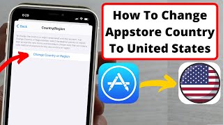 How to Change Appstore Country or Region To United States Change iPhone Country or Region [upl. by Anaibib]