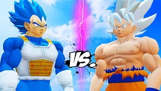 GOKU Mastered Ultra Instinct vs VEGETA Royal Blue [upl. by Ardnod833]