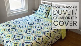 How to Make a Duvet Cover [upl. by Yatnuahc809]