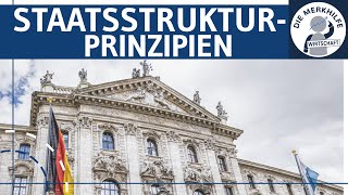 5 Staatsstrukturprinzipien einfach erklärt  Republik Demokratie Rechtsstaatlichkeit Föderalismus [upl. by Nahtam]