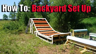 How to Build A Backyard Ski and Snowboard Set Up  MSnow Drop In Set Up [upl. by Nomrej]