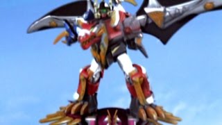 Valkasaurus Megazord Battle  E30 Strange Relations  Dino Thunder  Power Rangers Official [upl. by Idalla52]