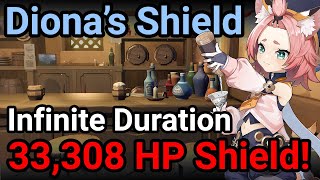 Maximizing Dionas Shield with Infinite Duration Build and Guide  Genshin Impact [upl. by Oflunra]