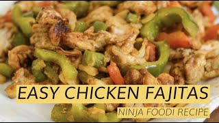 Ninja Foodi Chicken Fajitas  Air Fryer Recipe [upl. by Anirac]