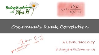 Spearmans Rank Correlation  A Level Biology [upl. by Burd]