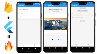 Create Music Player app in flutter using Firebase Cloudfirestore and firebasestorage  package [upl. by Suzan]