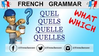 FRENCH GRAMMAR  QUESTION WORDS  ASKING WHICH  WHAT QUESTIONS WITH QUEL [upl. by Dej]