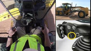 John Deere Motor Grader Right Dual Joystick Controls Tutorial [upl. by Leirbaj]