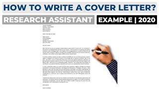 How To Write a Cover Letter For a Research Assistant Position  Example [upl. by Eatnoj]