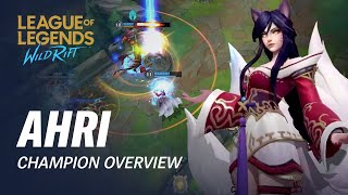 Ahri Champion Overview  Gameplay  League of Legends Wild Rift [upl. by Annairol]