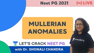 Mullerian Anomalies  NEET PG 2021  Dr Shonali Chandra [upl. by Hagep]