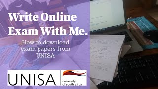 Write ONLINE EXAM with me amp how to download online exam papers  First year UNISA student [upl. by Phelps]