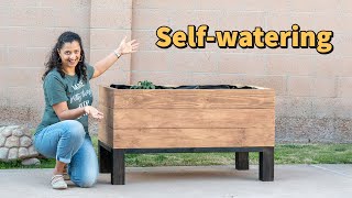 DIY SelfWatering Raised Planter Bed Subirrigation system [upl. by Werdnael]