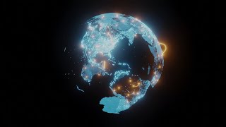 World Connection Animation Earth Spinning Globe Motion Graphics Loop [upl. by Celeste]