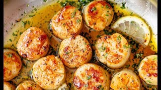 Lemon Garlic Butter Scallops [upl. by Carder326]