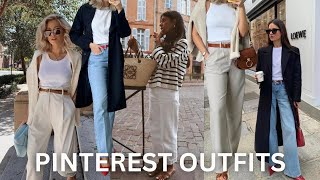 RECREATING SPRING PINTEREST OUTFITS 2024  Casual Outfit Ideas [upl. by Soloman498]