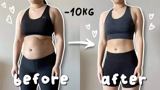 ✨HOW I LOST 10KG from 68kg → 58kg  realistic tips and motivation ✨ [upl. by Leif]