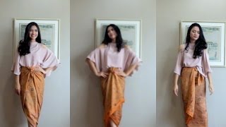 4 Easy Ways To Wear a Kain Batik  GemmaDelicia [upl. by Walley489]