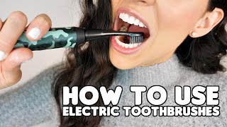 How To Use An Electric Toothbrush Correctly [upl. by Ynatsyd]