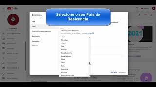 Como alterar Pais de Residência no seu canal Youtube 2021 [upl. by Kellsie]