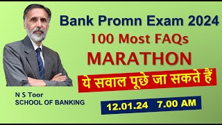 Bank Promotion Exam  100 Most FAQs [upl. by Norbie]