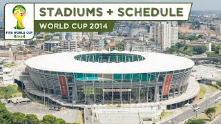 FIFA World Cup 2014 Brazil  All Stadiums  Schedule HD [upl. by Lingwood408]