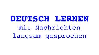 Deutsch lernen mit Nachrichten 13 11 2024  langsam gesprochen [upl. by Noseimaj63]