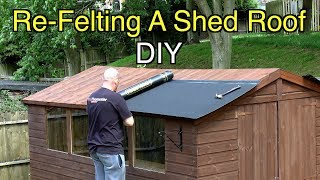 How to Easily Felt a Shed Roof The Right Way DIY [upl. by Chiquia826]