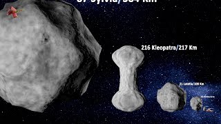 Asteroids Size Comparison Exploring Asteroids [upl. by Tempa]