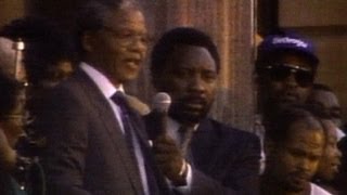 Mandela speaks after gaining freedom [upl. by Delores]