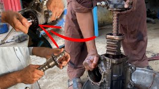 Hino Steering Gear Box Rebuild How to Repair Gear Box  Amazing Work [upl. by Ahsillek481]