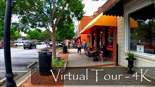 Norcross GA  Downtown Walking Tour  Georgia Suburb 4K [upl. by Nynnahs]