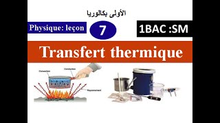 Transfert thermique énergie thermique 1Bac  s math  الأولى بكالوريا  الانتقال الحراري [upl. by Leon]