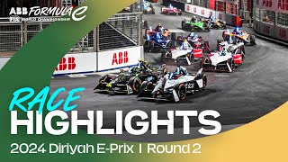 Racing under the lights  Diriyah EPrix Round 2 Race Highlights [upl. by Kinna]