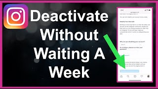 How To Deactivate Instagram Without Waiting A Week [upl. by Lyrradal709]