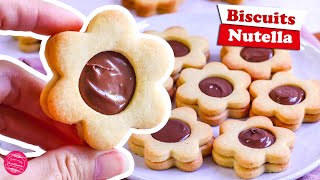 🌰 BISCUITS SABLÉS AU NUTELLA 🌰 [upl. by Atteuqram]