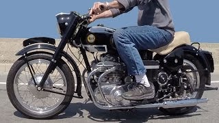 1957 Ariel Square Four MKII Classic Vintage British Motorcycle [upl. by Nivlad]