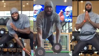 LeBron James Shows His Workout Routine 🔥 [upl. by Evy]