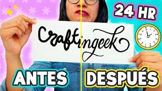 HAZ UN LETTERING PERFECTO EN 24Hrs 😱 ¿Lo logré ✄ Craftingeek [upl. by Eilesor]