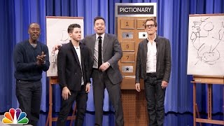 Pictionary with Kevin Bacon Don Cheadle and Nick Jonas [upl. by Yellah137]