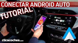 Conectar Android Auto al coche  Tutorial  Clicacochescom [upl. by Dnomsad]