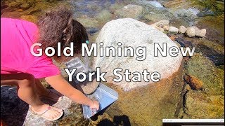 Gold Mining In The Adirondacks Part 1 Metal Detecting NYC [upl. by Ydieh]