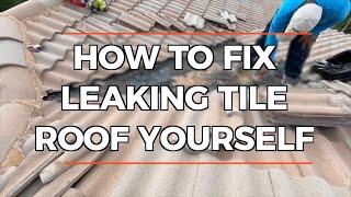 HOW TO FIX LEAKING TILE ROOF YOURSELF  EASY DIY [upl. by Lipinski]