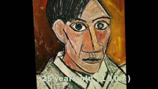 Pablo Picasso’s Self Portrait Evolution From Age 15 To Age 90 [upl. by Jarrad]