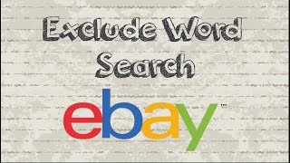 How to exclude a word from Ebay search results [upl. by Yrkcaz750]