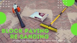 Block Paving Resanding HOW TO [upl. by Graehme]