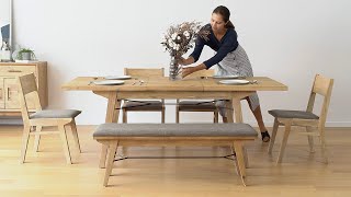 Castlery Lookbook  Miles Extendable Dining Table [upl. by Inihor]