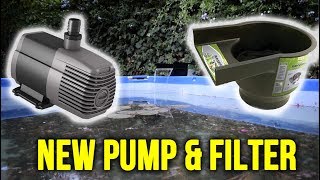 NEW POND PUMP and FILTER set up for POOL POND [upl. by Smiga]