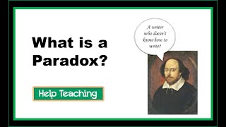 What is a Paradox  Reading Literature Lesson [upl. by Nolyad]