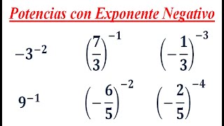 Potencias con Exponente Negativo [upl. by Odelet]